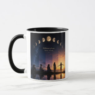 Caneca Fases Diferentes, Mesma Lua