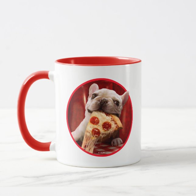 Caneca Fatia De Pizza De Comida De Cão (Esquerda)
