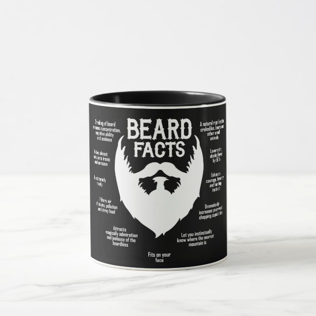Caneca Fatos da barba (brancos) (Centro)