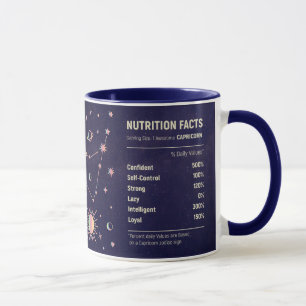 Caneca Fatos de Nutrição/Capricórnio