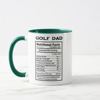 Caneca Fatos de Nutrição de Golfista Presente Divertido d