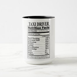 Caneca Fatos de Nutrição de Taxistas
