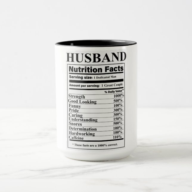 Caneca Fatos de Nutrição do Marido (Centro)