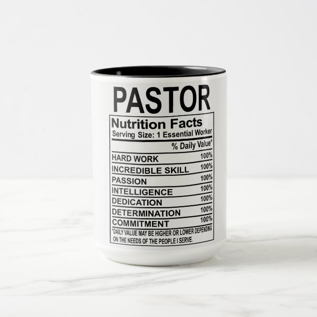 Caneca Fatos de Nutrição do Pastor (Centro)