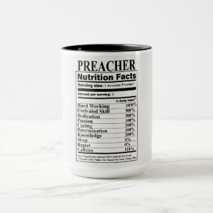 Caneca Fatos de Nutrição do Pastor