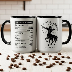 Caneca Fatos de Nutrição do Signo de Sagitário Astrologia