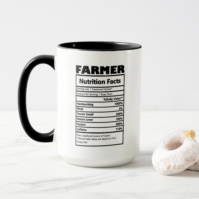 Caneca Fatos de trabalho do legal agricultor (Com Donut)