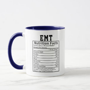 Caneca Fatos engraçados sobre nutrição de EMT Paramédicos