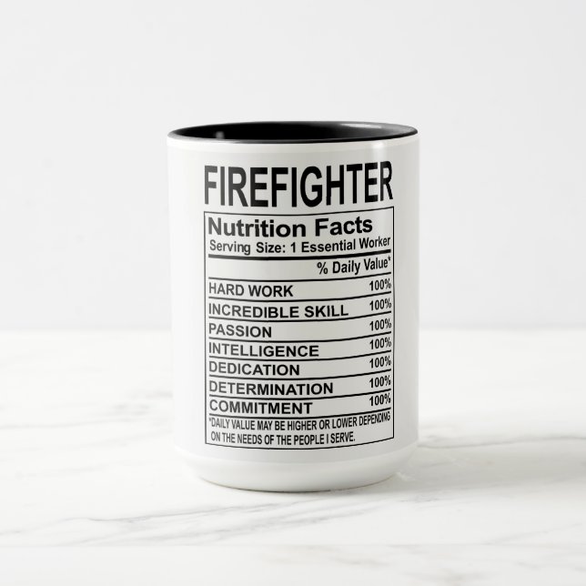 Caneca Fatos Nutricionais de Bombeiro (Centro)