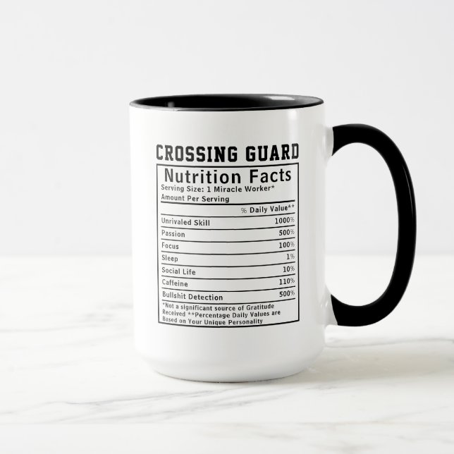 Caneca Fatos Nutricionais Divertidos para Guarda de Trâns (Direita)