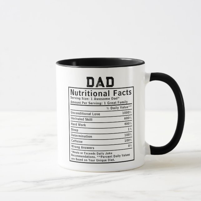 Caneca Fatos Nutricionais do Papai presentes do dia dos p (Direita)