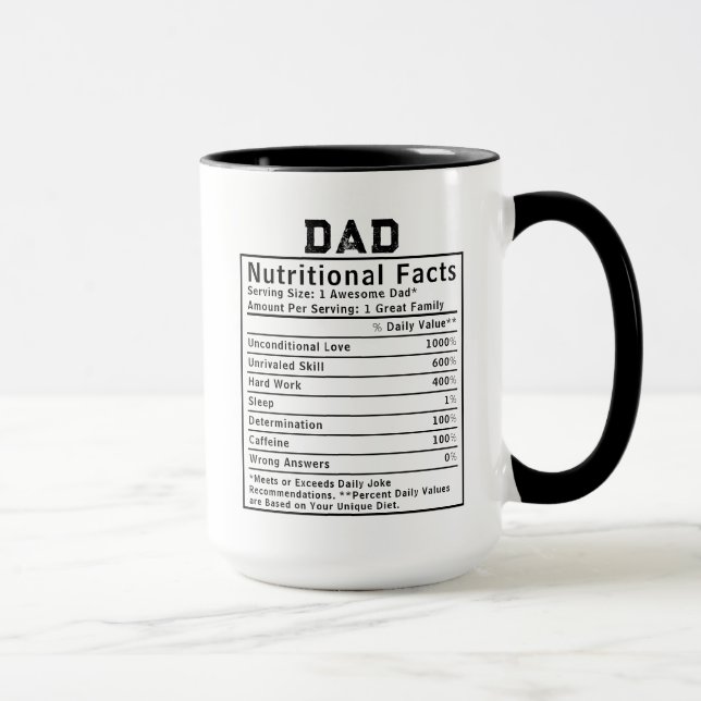 Caneca Fatos Nutricionais do Papai presentes do dia dos p (Direita)