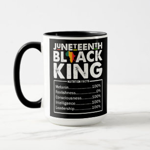 Caneca Fatos Nutricionais do Rei Negro do Juneteenth Mela