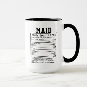 Caneca Fatos Nutricionais Engraçados da Empregada Domésti