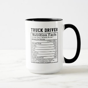 Caneca Fatos Nutricionais Engraçados para Motoristas de C