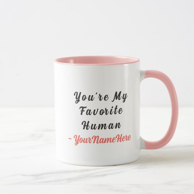 Caneca Favorite Human Personalized Valentine Mug Gift (Direita)