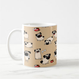 Caneca Fawn Pug Pattern Mugs presente bonito para os prop