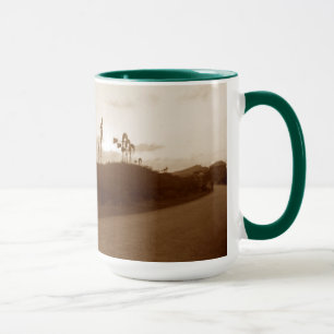 Caneca Fazenda de Windmill da Vintage de 1940 com foto de