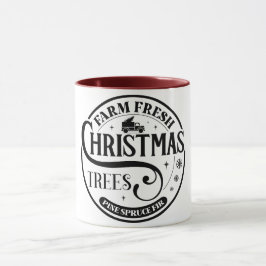 Caneca Fazenda Fresca Árvores de Natal Pinheiras
