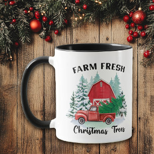 Caneca Fazenda Nostalgia Árvores de Natal frescas