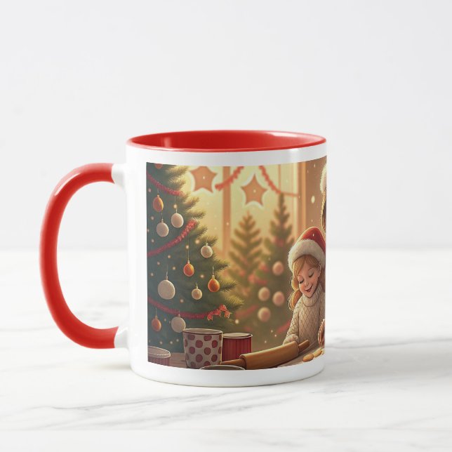 Caneca fazendo biscoitos de natal com a mamãe (Esquerda)