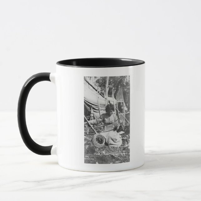 Caneca Fazer de Mulher do Alasca Fotografia (Esquerda)