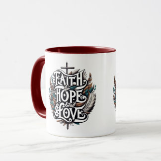 Caneca Fé, Esperança e Amor