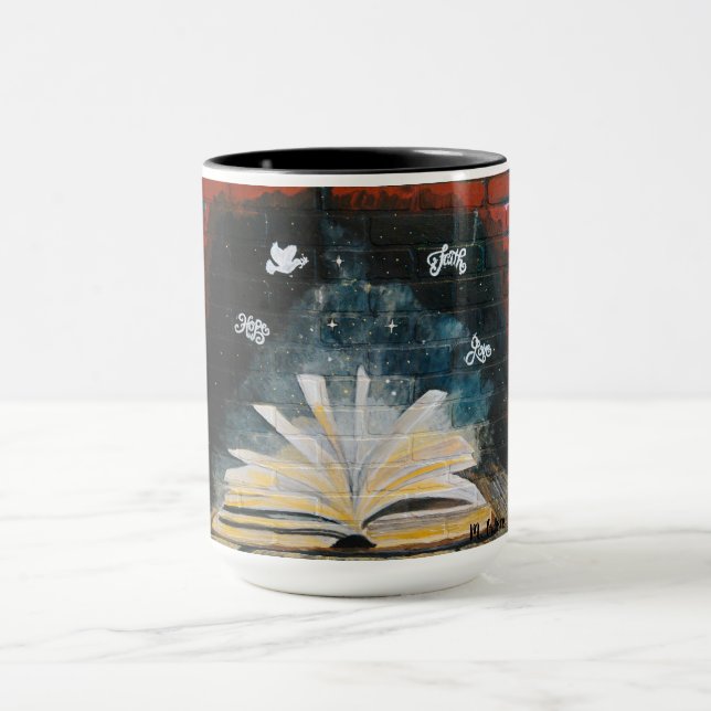 Caneca Fé, Esperança e Mug de Café (Centro)