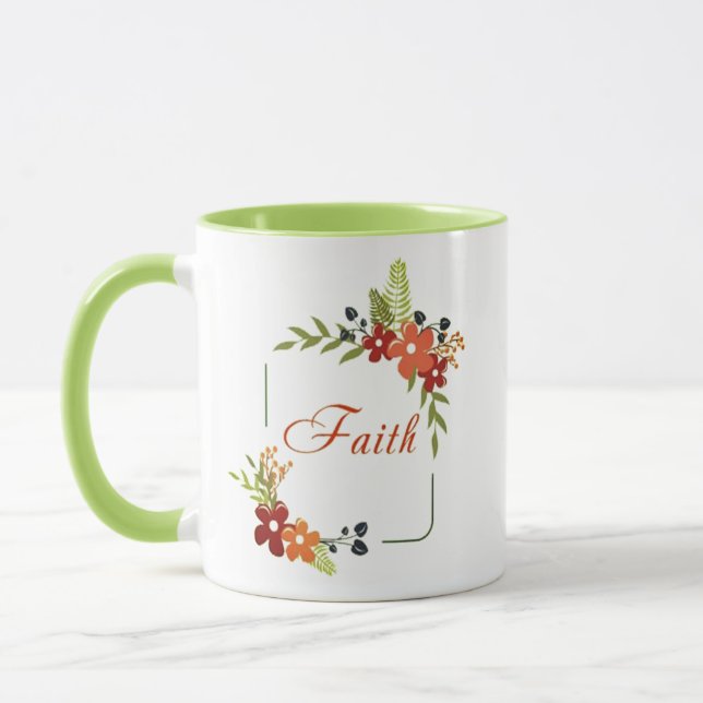 Caneca Fé floral (Esquerda)