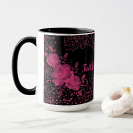 Caneca Fé Sobre Medo, Rosas Rosa