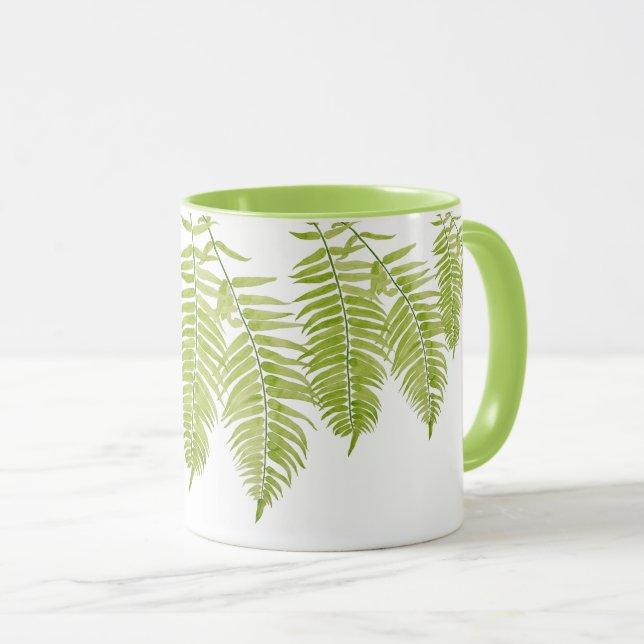 Caneca Feathery Fern em um Combo Mug (Frente Esquerda)