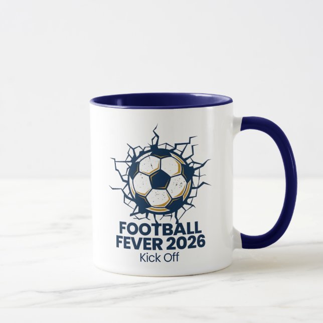 Caneca Febre de Futebol 2026 Começa Futebol  (Direita)