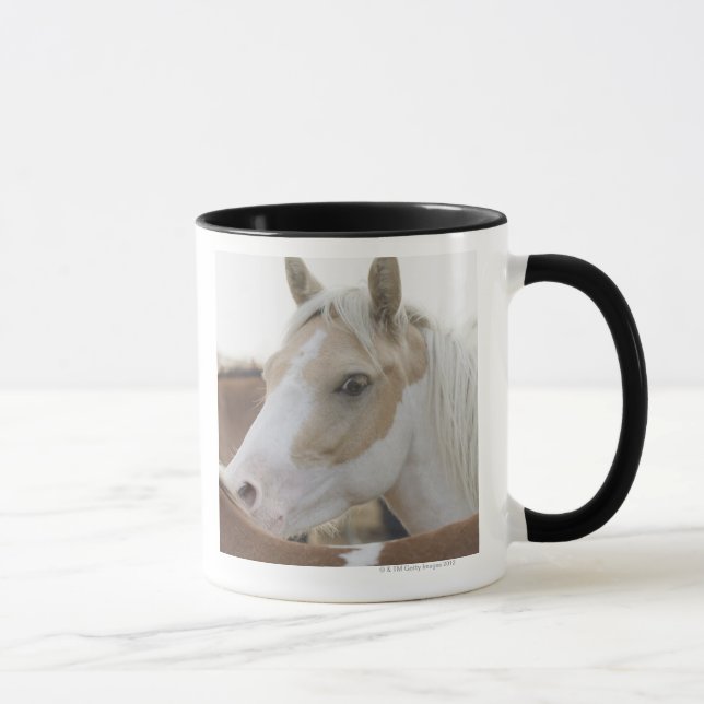 Caneca Feche acima de um rebanho dos cavalos 2 (Direita)