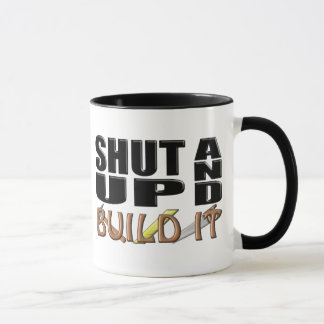 Caneca FECHE-O ACIMA E CONSTRUA- (a construção)