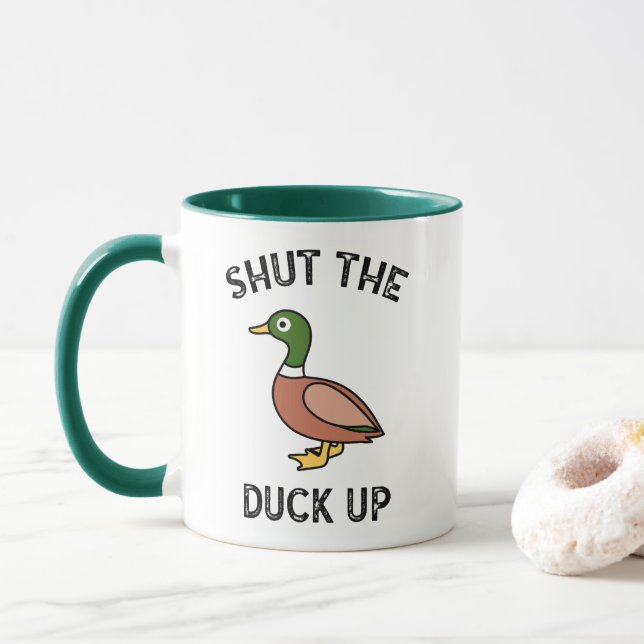 Caneca Feche O Pato (Com Donut)