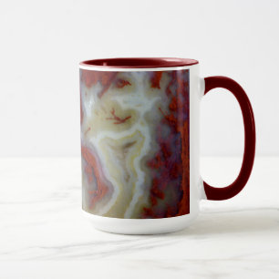 Caneca Feche o Red Moss Agate Slab