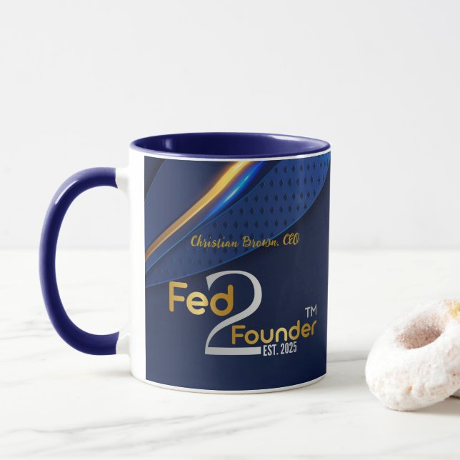 Caneca Fed2Founder Coffee mug- Personalizado (Com Donut)