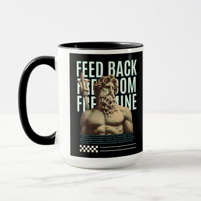 Caneca  feed back free Dom sculpture mug (Esquerda)