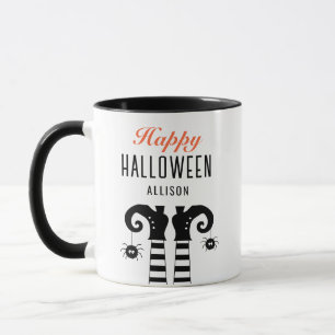 Caneca Feet de Bruxa Feliz de Halloween Personalizado