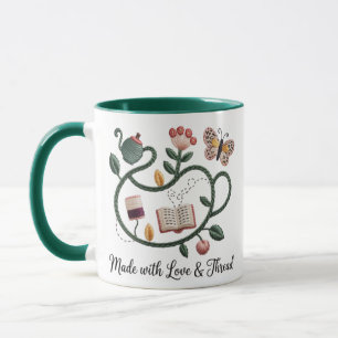 Caneca Feita com Amor e Piso: Uma Tale Cozy Stittitch