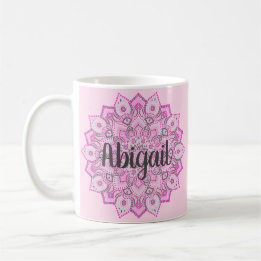 Caneca feita sob encomenda cor-de-rosa da mandala