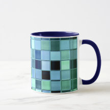 Caneca feita sob encomenda do azulejo de SeaGlass