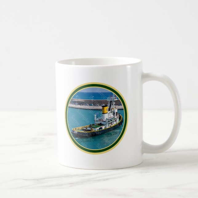 Caneca feita sob encomenda do barco do reboque (Direita)