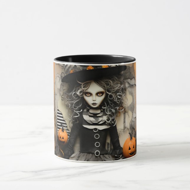 Caneca Feiticeira das Halloween fofa e assustadora (Centro)