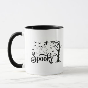 Caneca Feiticeira de Árvores Fantasmas Spooky no Dia das