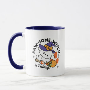 Caneca Feiticeira de pata no treinamento - Cão de Hallowe