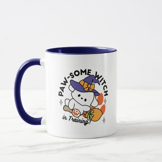 Caneca Feiticeira de pata no treinamento - Cão de Hallowe (Esquerda)