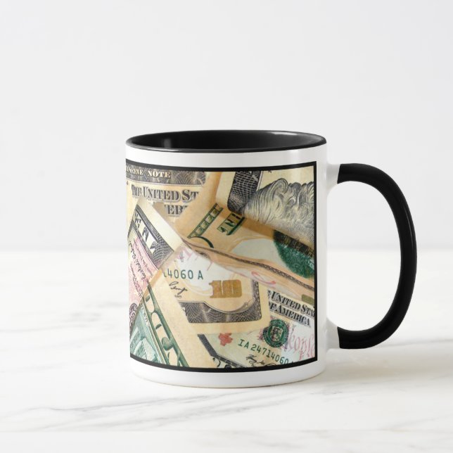Caneca FEITO DE DINHEIRO! Mug (Dólar) (Direita)