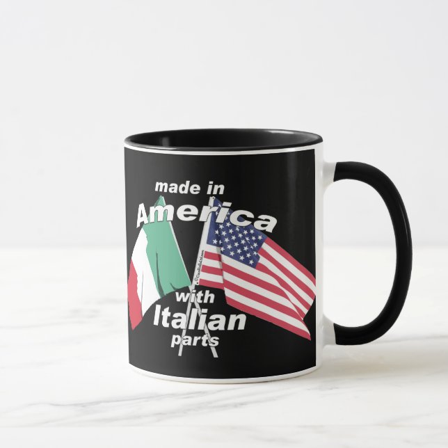 Caneca Feito em América com peças italianas (Direita)