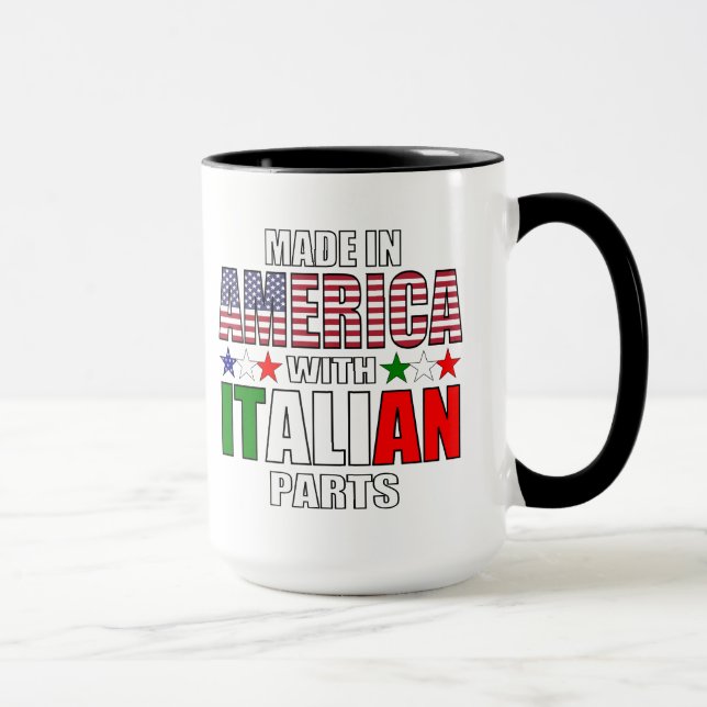 Caneca Feito na América com peças italianas (Direita)